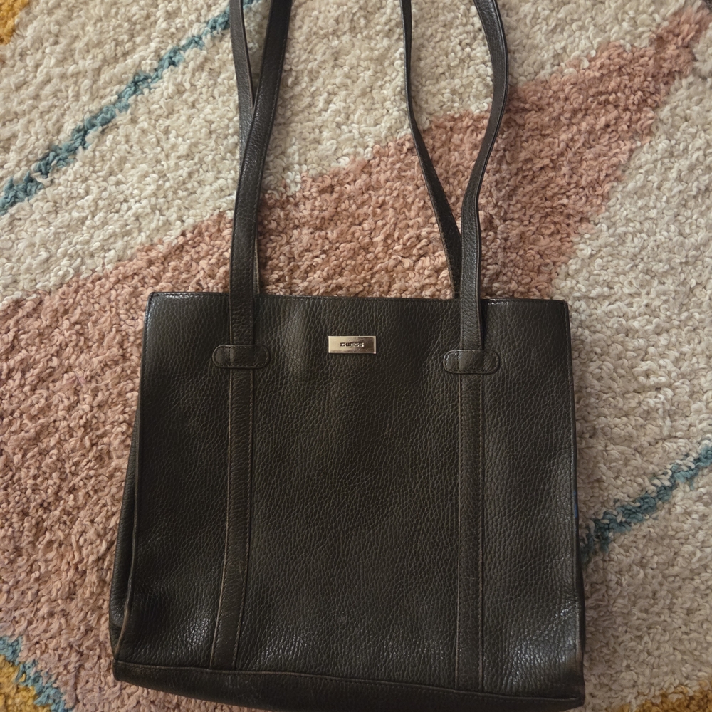 Guess Brown Leather Tote Bag